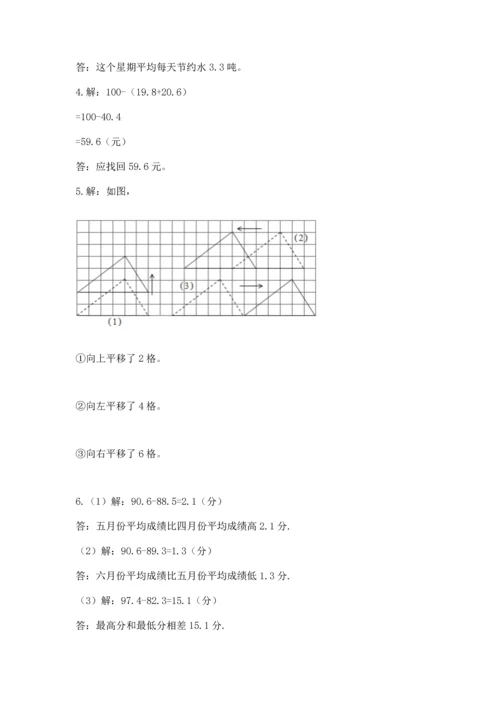 人教版四年级下册数学期末测试卷精品【突破训练】.docx