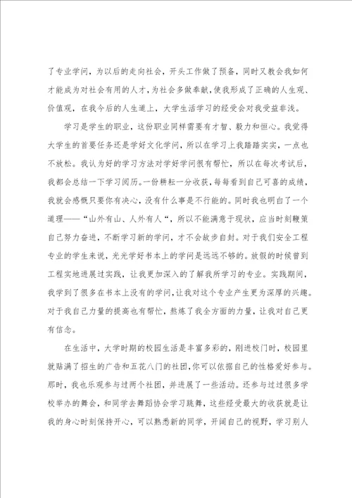 大学学习个人工作总结