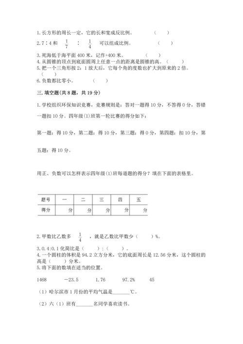 六年级下册数学《期末测试卷》精品【夺冠系列】.docx