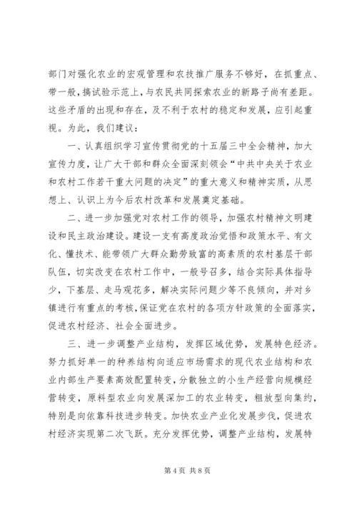 关于农业和农村工作现状的调查和建议 (4).docx