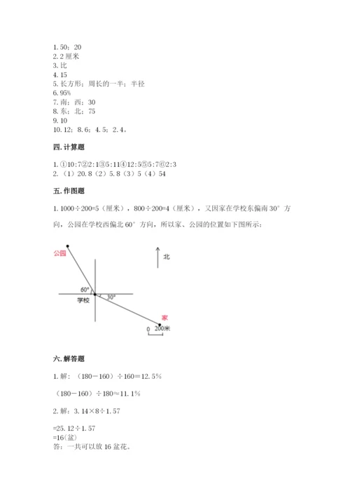 2022六年级上册数学期末考试试卷【满分必刷】.docx