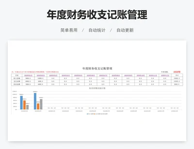 年度财务收支记账管理