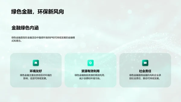 绿色金融创业路演PPT模板