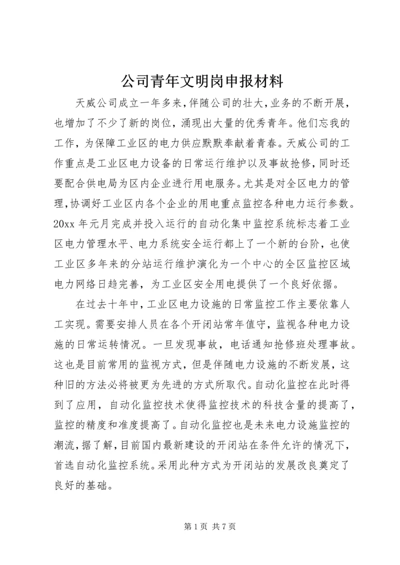 公司青年文明岗申报材料_1.docx