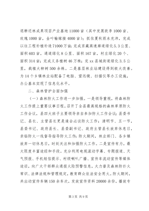 县林业局工作报告 (4).docx