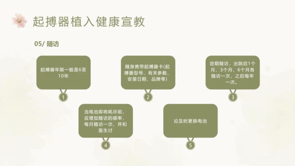 绿色简约风起搏器术后护理培训课件