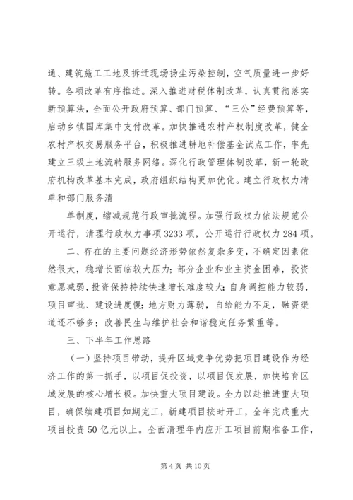 政府XX年上半年工作总结及下半年工作安排.docx