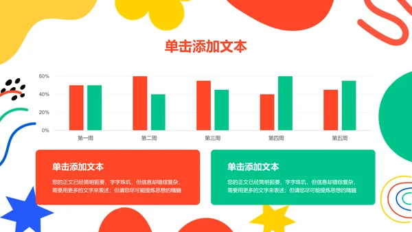 彩色涂鸦扁平风格教学通用PPT演示模板