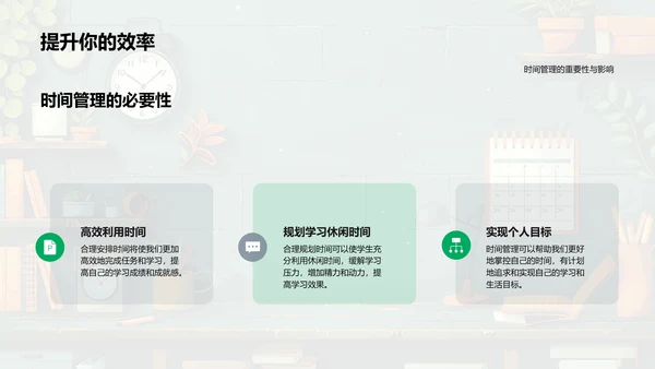 时间管理学习报告PPT模板