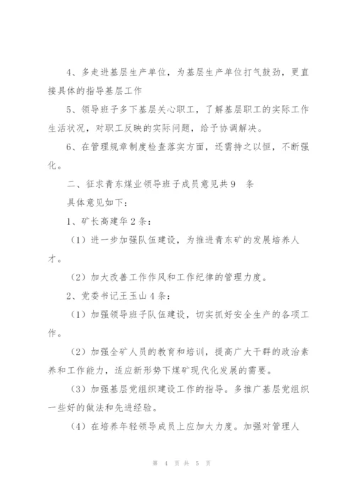 领导班子党史学习征求意见.docx