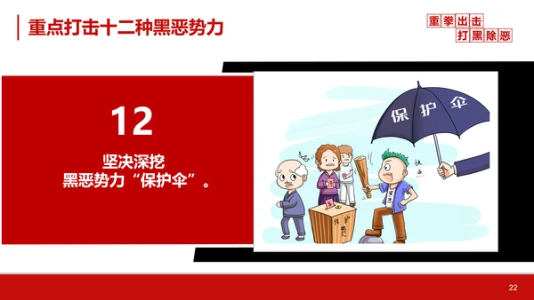 重拳出击打黑除恶教学汇报PPT课件