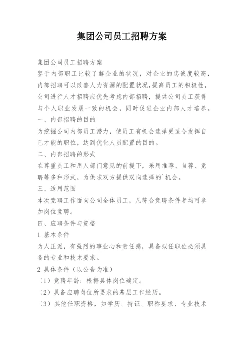 集团公司员工招聘方案.docx