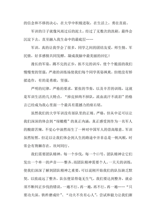 热门大学军训心得体会5篇.docx