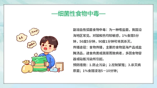 绿色小清新展板风食品安全与卫生食品安全人人有责主题PPT模板