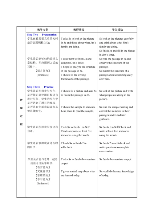 【核心素养目标】人教版英语七年级下册 Unit 6 Section B 3a-Self Check表