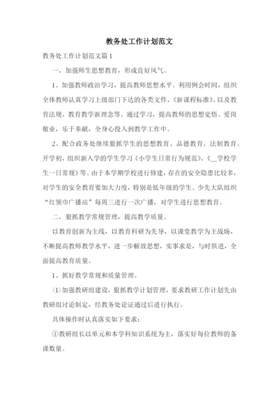 教务处工作计划范文.docx