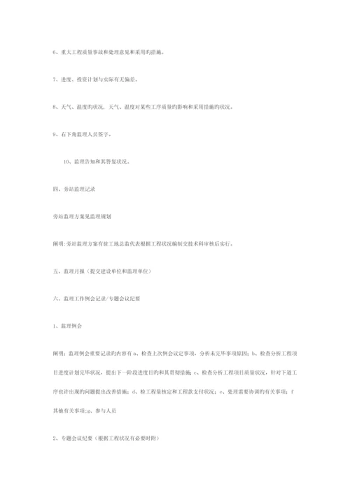 市政工程监理资料整理要求模板.docx