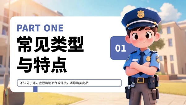 蓝色卡通风反诈知识宣传PPT