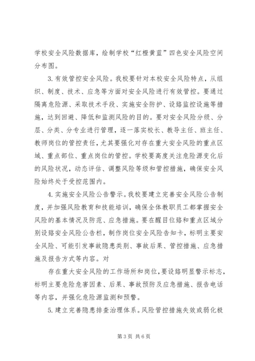 郭仓镇中心小学构建安全风险分级管控和隐患排查治理双重预防机制实施方案.docx