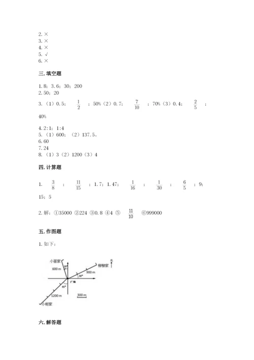 六年级数学上册期末考试卷及参考答案【能力提升】.docx
