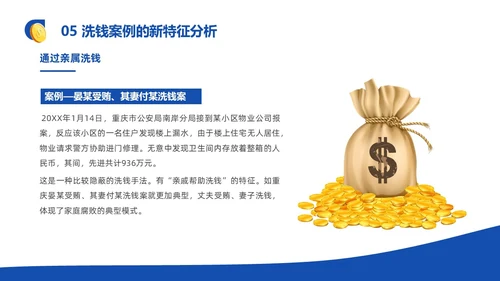 蓝黄色反洗钱基础知识培训PPT模板
