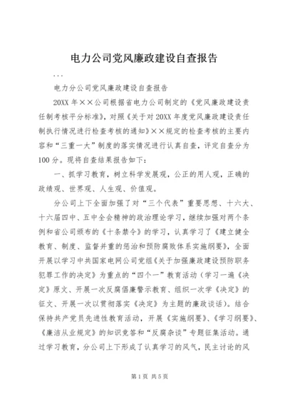 电力公司党风廉政建设自查报告 (5).docx