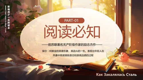 钢铁是怎样炼成的PPT模板