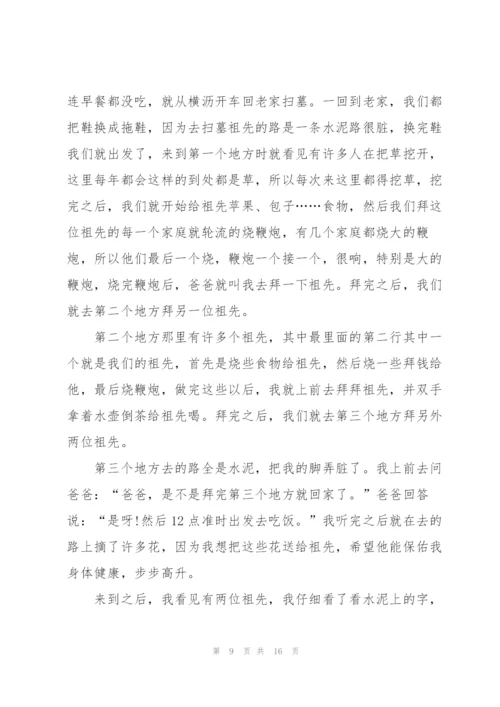 清明节优秀作文600字范文10篇.docx
