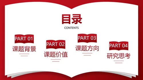 商务拟物学校研究课题报告PPT模板