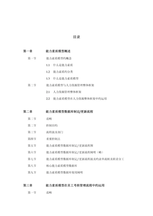 新版公司能力素质模型标准手册.docx