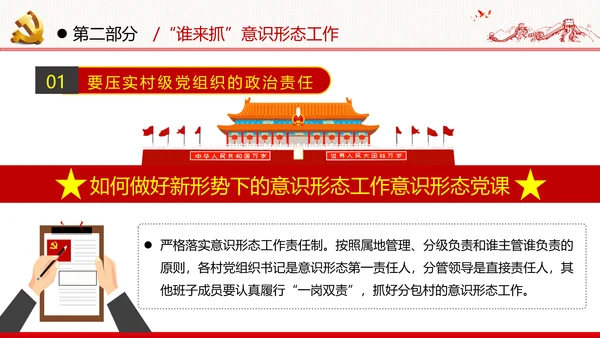 学习贯彻新时代意识形态工作党政党建党课支部团委学习教育ppt