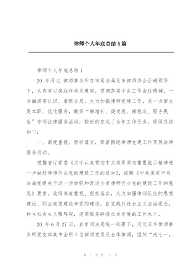 律师个人年底总结5篇.docx