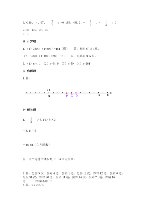 盖州市六年级下册数学期末测试卷推荐.docx