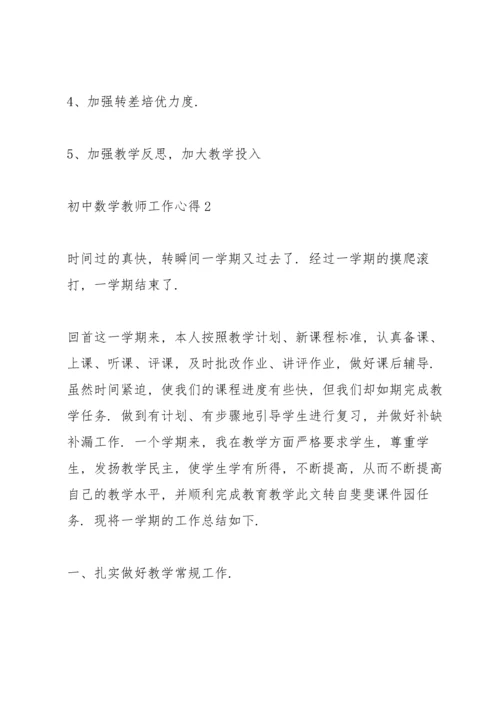 初中数学教师工作心得10篇.docx