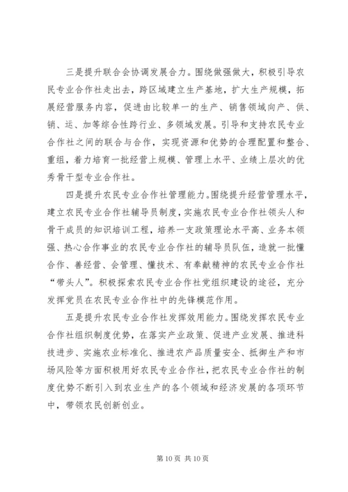 农民专业合作社座谈会上的讲话.docx