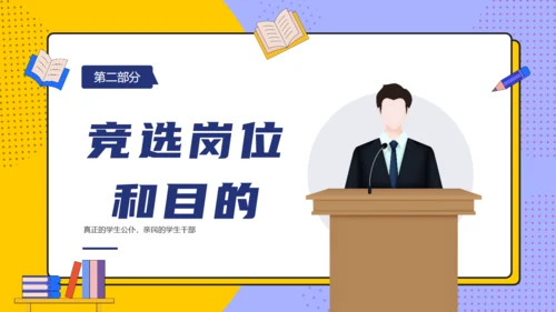 学生会主席班干部竞选通用PPT模板