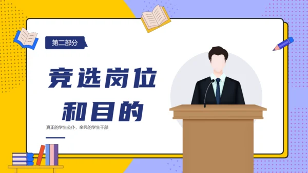 学生会主席班干部竞选通用PPT模板