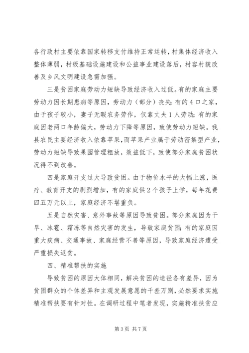 关于实施精准扶贫的思考.docx