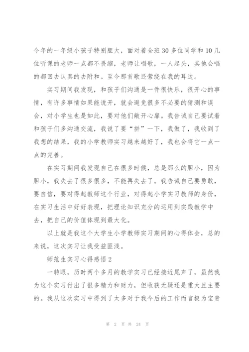 师范生实习心得感悟范文10篇.docx