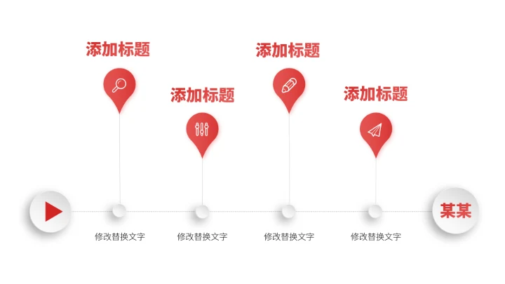 红色高端工作汇报PPT模板