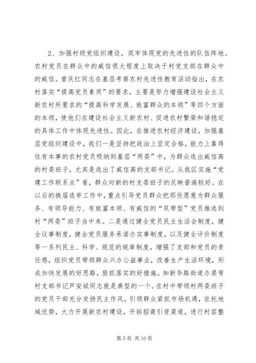 提升农村党员先进性作用情况调研报告.docx