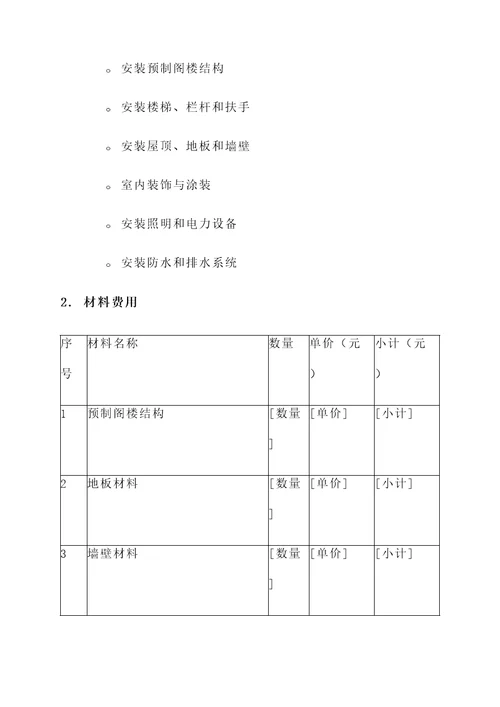 新津优质露台阁楼报价单