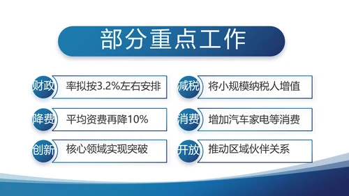 蓝色党建党支部年终工作总结汇报计划PPT党课