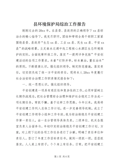 县环境保护局综治工作报告.docx