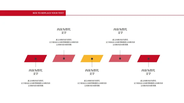 红色简约风扁平化季度总结PPT模板