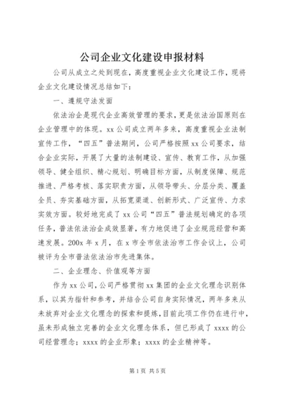 公司企业文化建设申报材料.docx