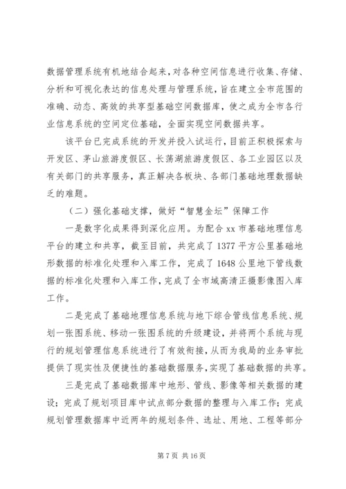市规划局年度工作总结报告.docx