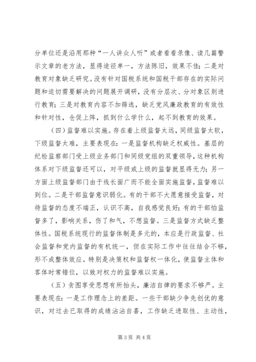 新时期加强基层国税系统党风廉政建设工作的几点思考 (5).docx