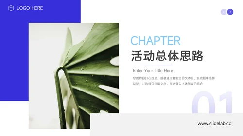 蓝色大气公司活动策划PPT模板