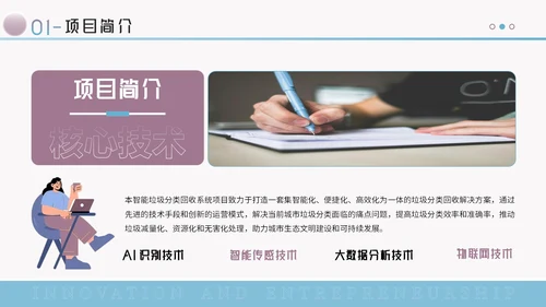 蓝紫色创意风创新创业大赛PPT模板